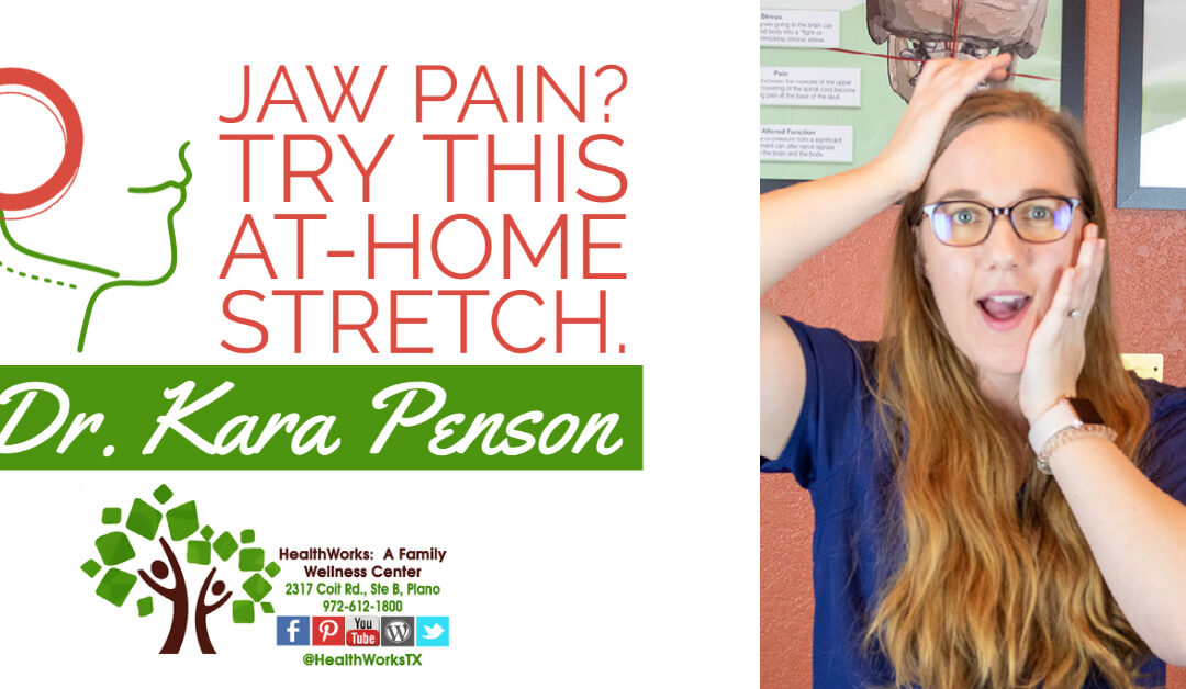 Do you have TMJ pain or tightness on one side?  Try this at-home stretch.